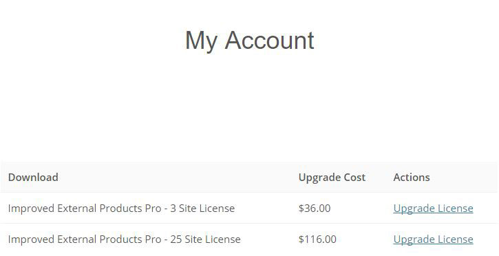 my account licenses